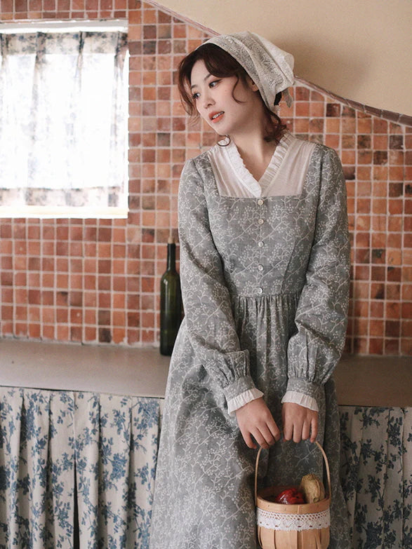 Retro Charm Cotton Lace Dress