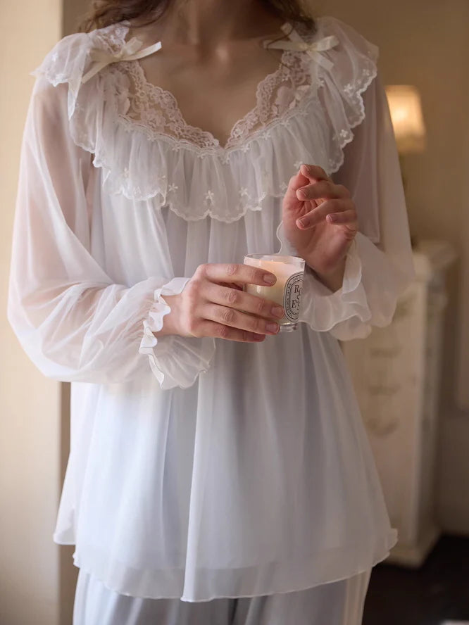 Dreamy Ruffle Lace Fairy Pajama Set