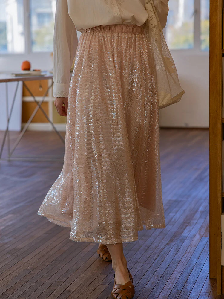 Moonlit Sparkle Sequin Tulle Skirt