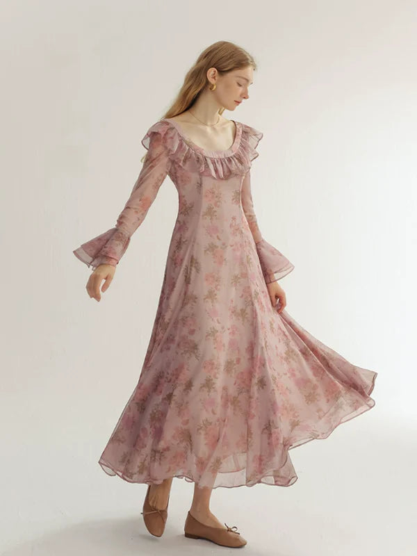 Sunlit Rose Elegance Dress