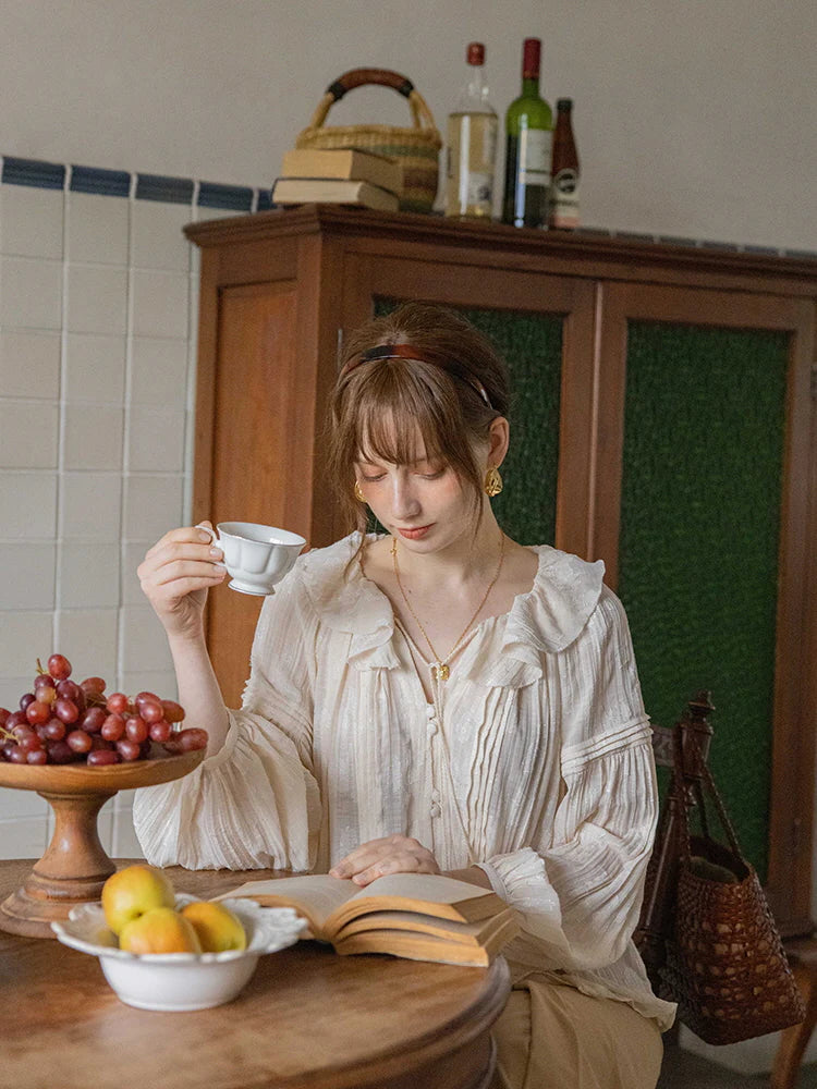 Lily's Cottage Charm Ivory Blouse