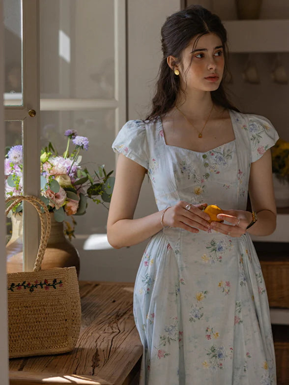 Whispering Blossoms Cotton Dress