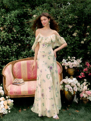 Buttercream Garden Ruffle Dress