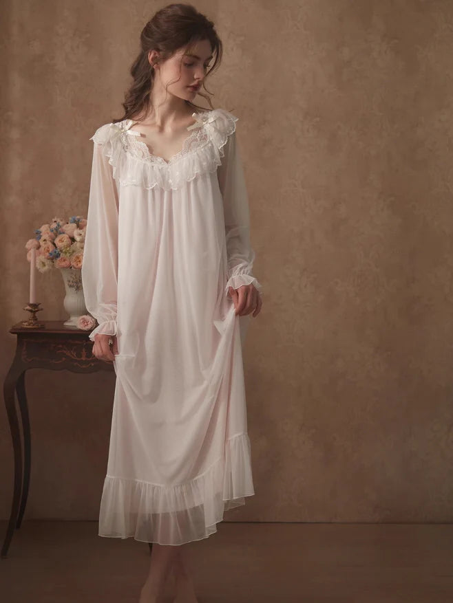 Enchanted Lace Long Nightdress