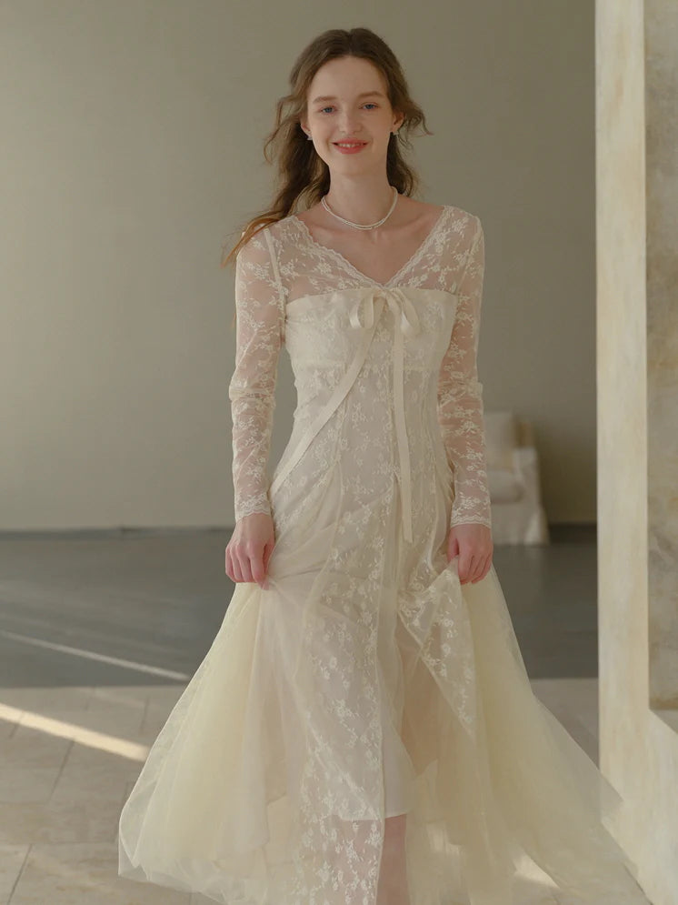 Embroidered Lace Princess Dress