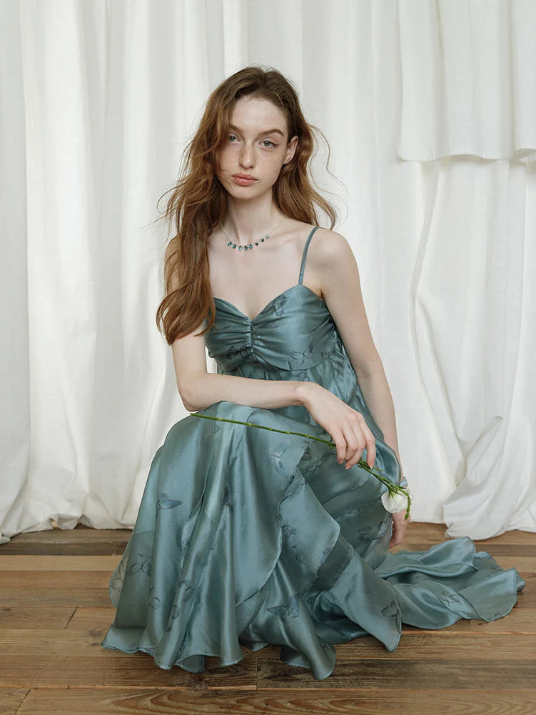 Butterfly Whisper Aqua Dress