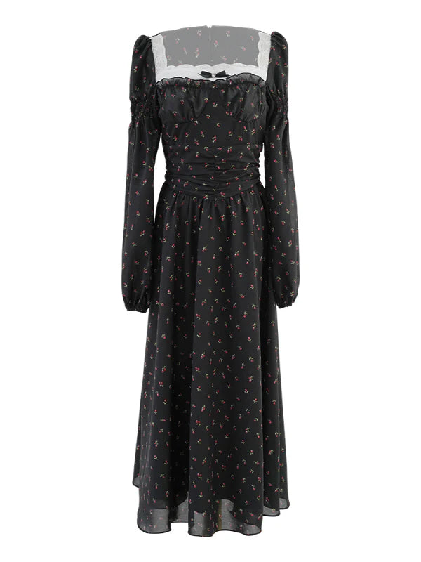 Enchanted Rose Black Dress