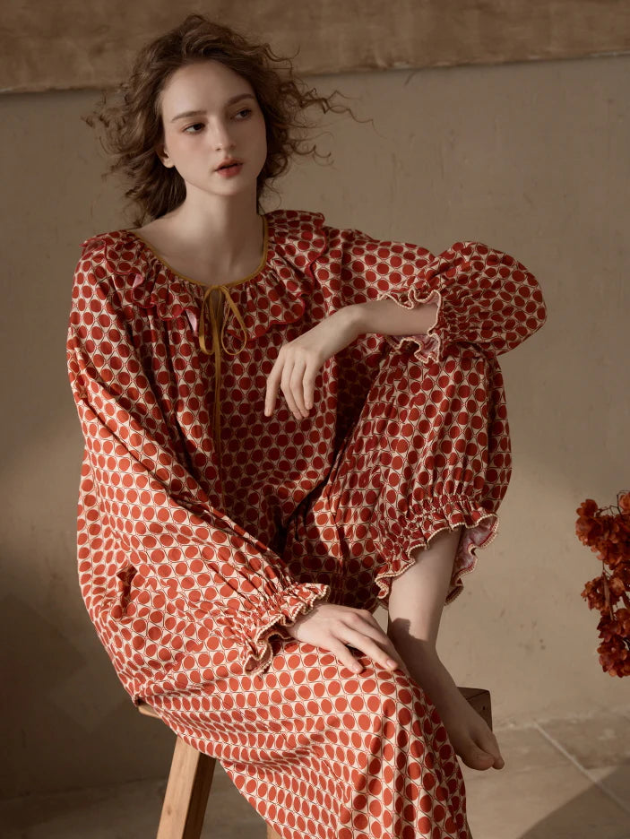Vintage Polka Dot Pajama Set