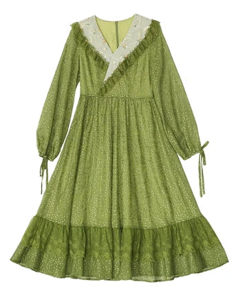 Green Serenity Frills Dress