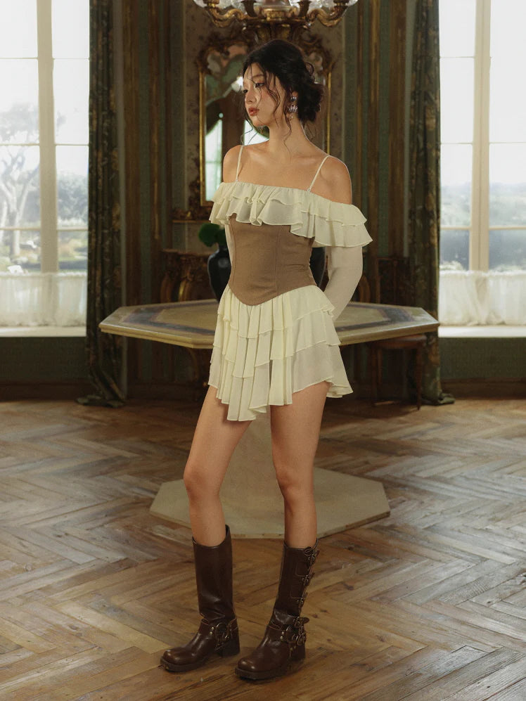 Fairytale Ruffle Corset Mini Dress
