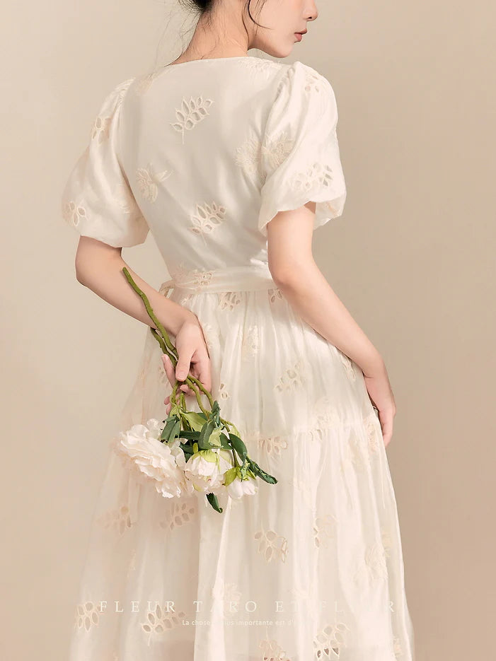 Whimsical Garden Embroidered Dress