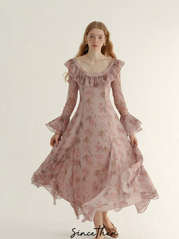 Sunlit Rose Elegance Dress