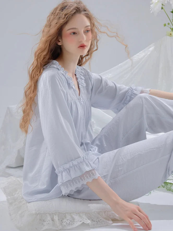 Enchanted Lace Ruffle Pajama Set