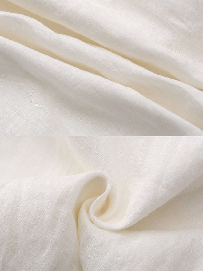 Fountain Embroidery Ramie Dress