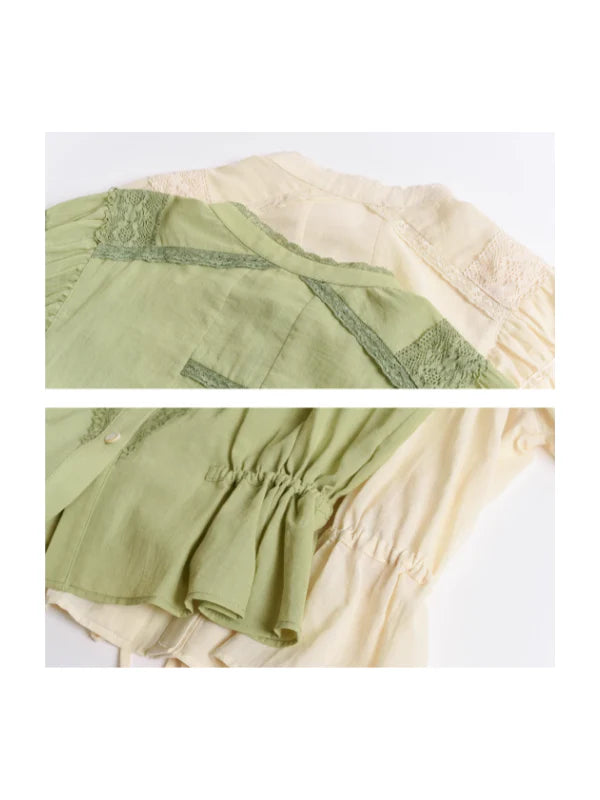 Nora's Light Green Elegance Blouse