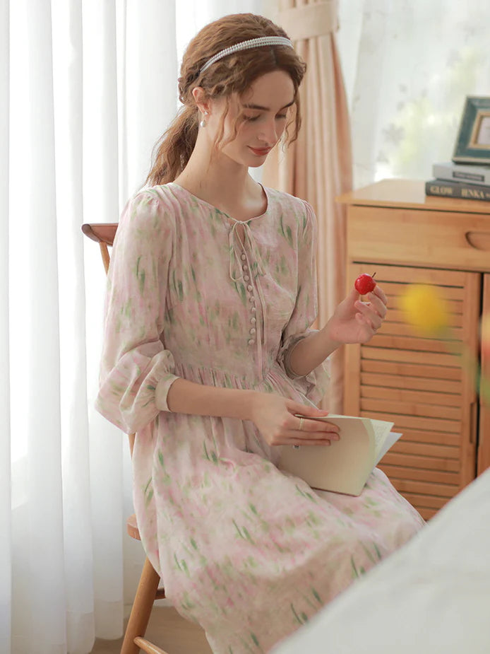 Pastel Dream Tencel Floral Dress