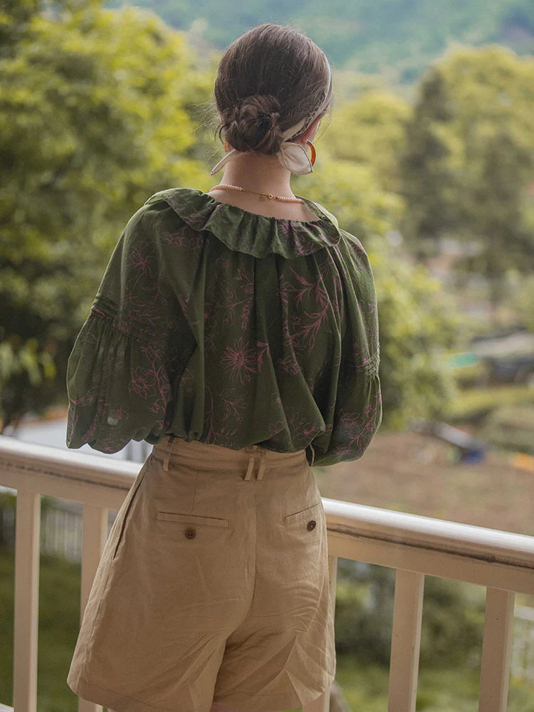 Lily's Cottage Charm Green Blouse