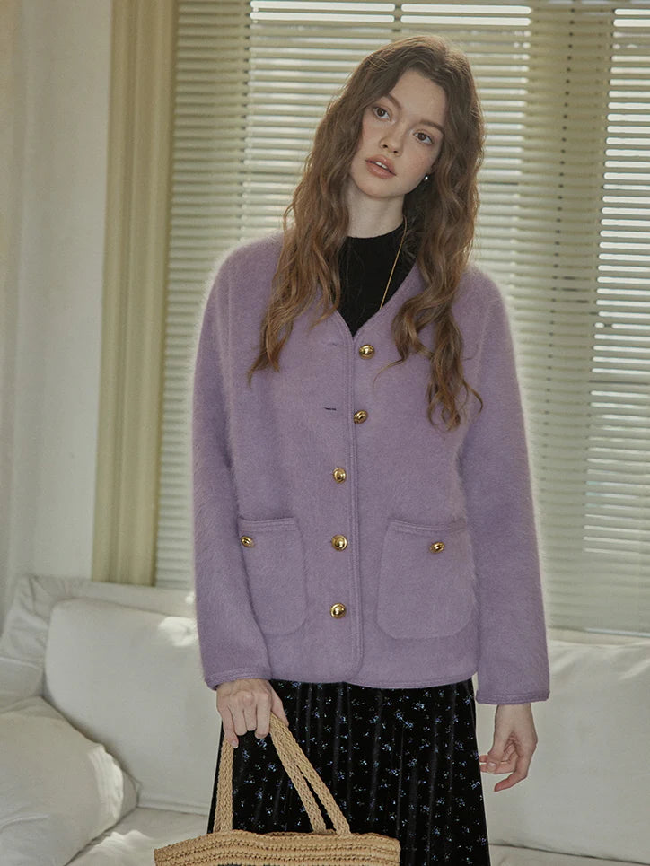 Misty Lavender Luxe Soft Knit Jacket