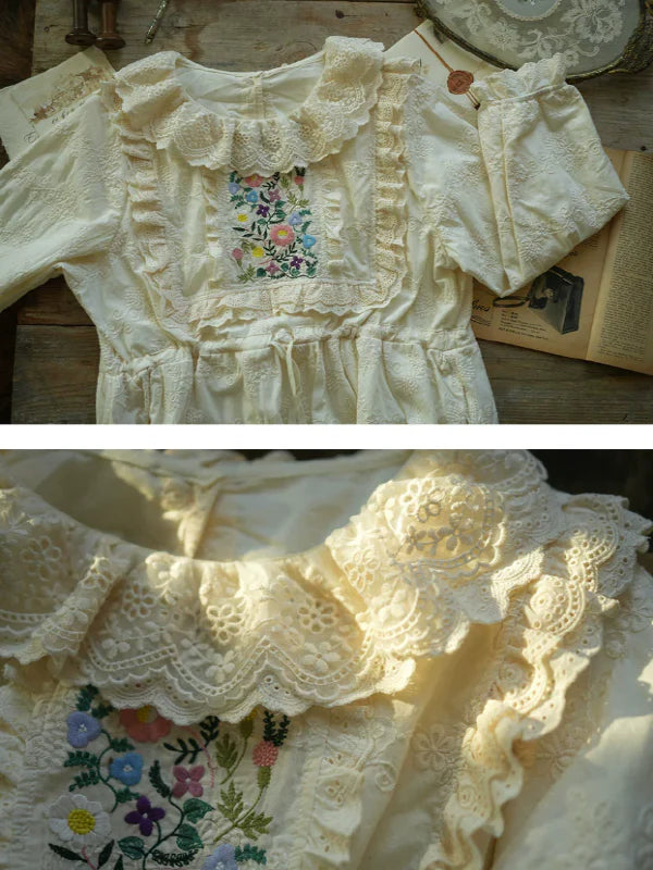 Sunlit Floral Lace Dress