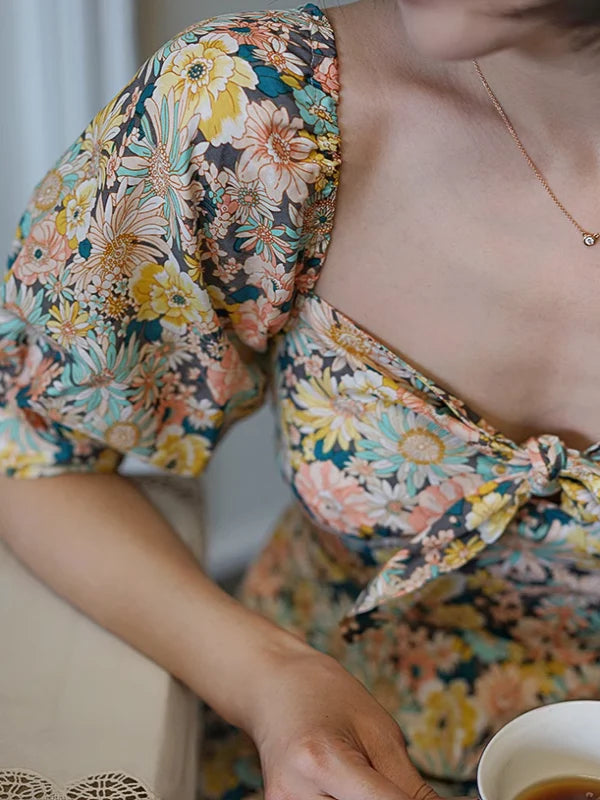 Blossoming Rose Garden Midi Dress