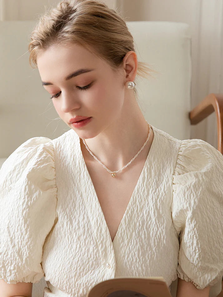 Vintage-Inspired Double-Layer Beaded Necklace