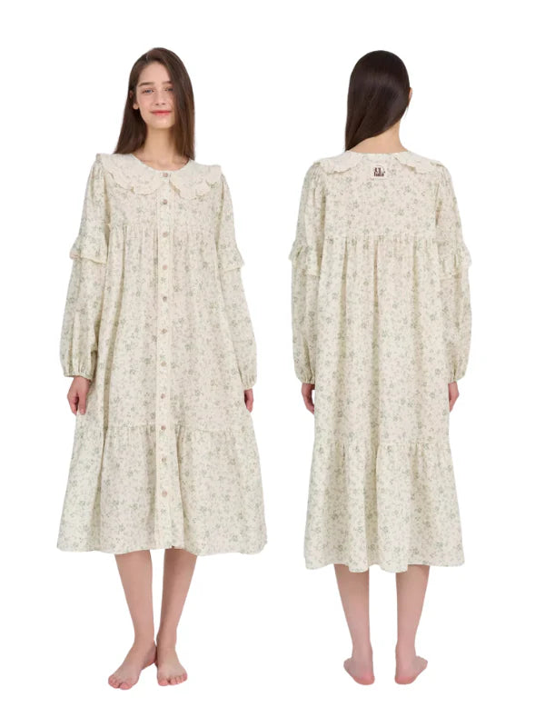 Green Garden Morning Gown