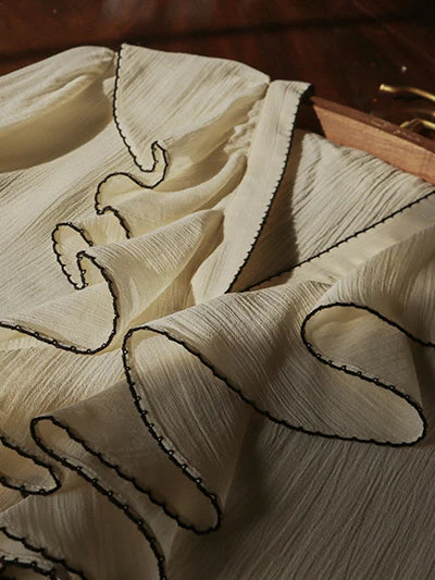 Timeless Ruffle Edge Vintage Blouse