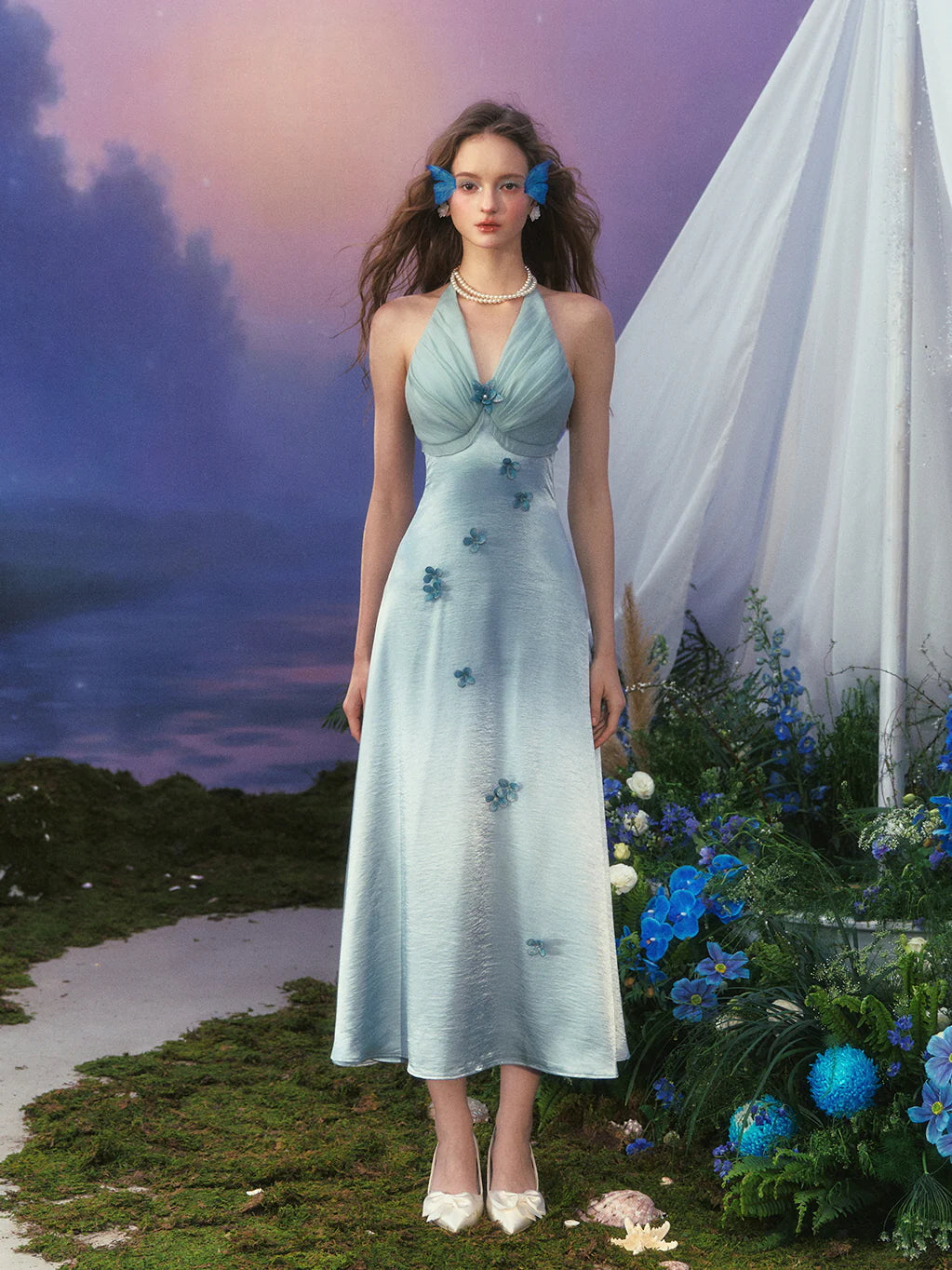 Butterfly Princess Dreamy Halter Dress