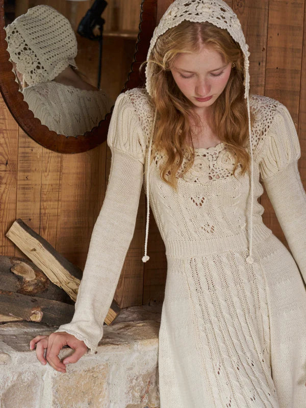 Enchanted Rose Vintage Knit Dress