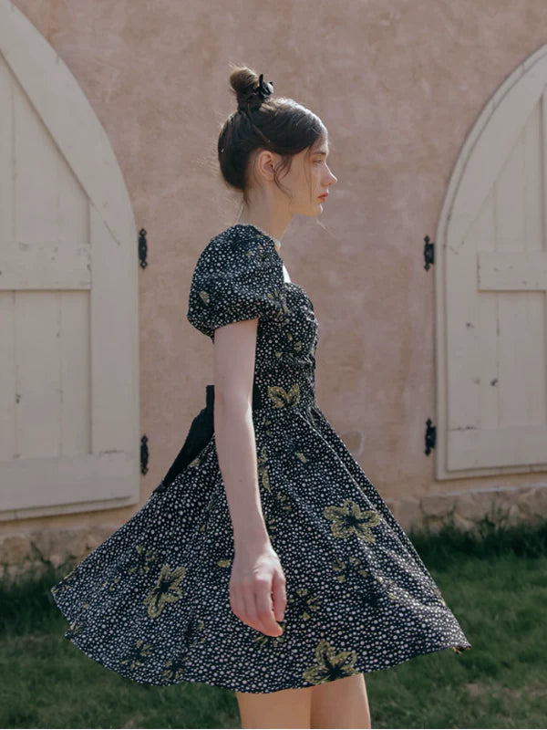 Golden Twilight Symphony Dress