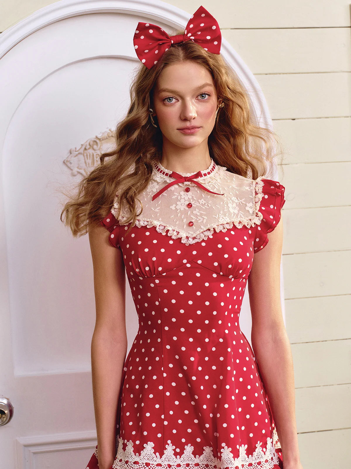 Sweetheart Cottage Polka Dot Dress