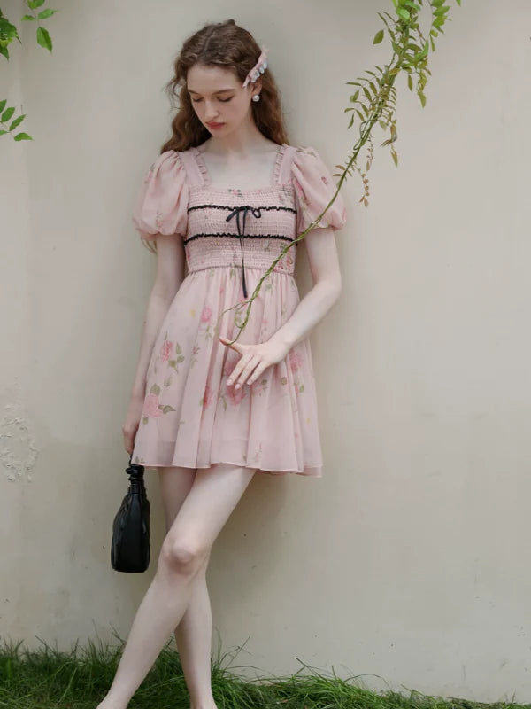 Rose Princess Chiffon Dress