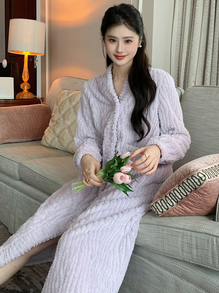Romantic Velvet Winter Robe