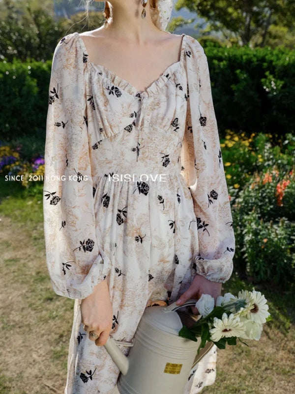 Summer Garden Flower Print Dress