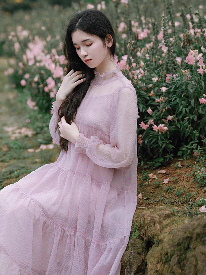 Fairy Blossom Light Pink Tiered Dress