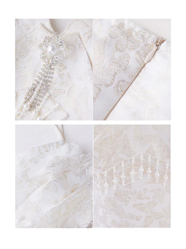 Ethereal Gold Jacquard Fairy Gown