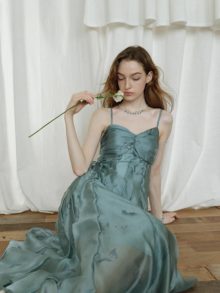 Butterfly Whisper Aqua Dress