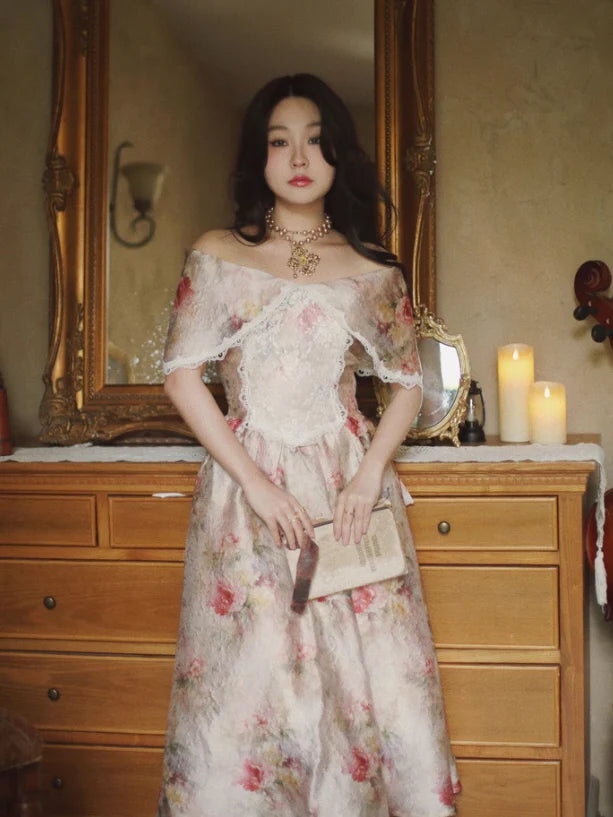Victorian Floral Lace Elegance Dress