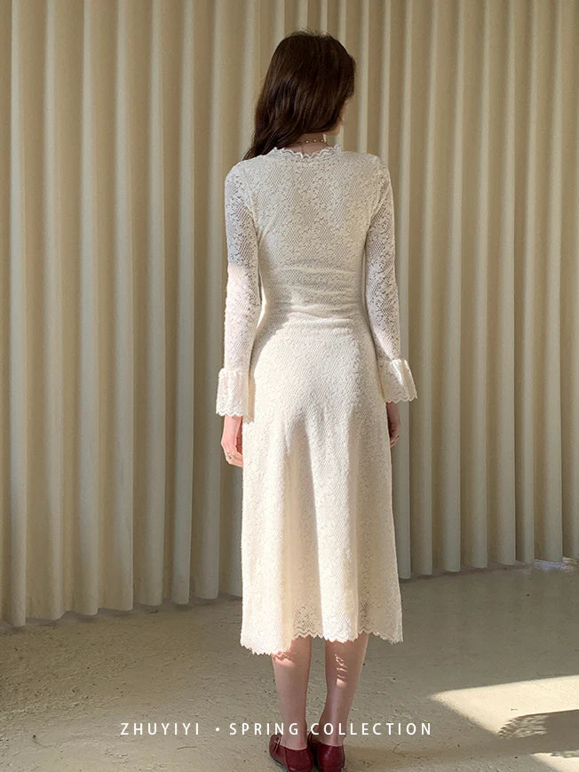 Vintage Lace Bell Sleeve Dress