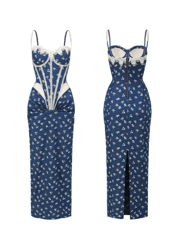 Vintage Denim Corset Dress