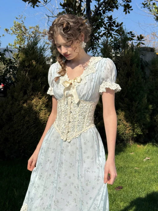 Romantic Blue Garden Bloom Dress