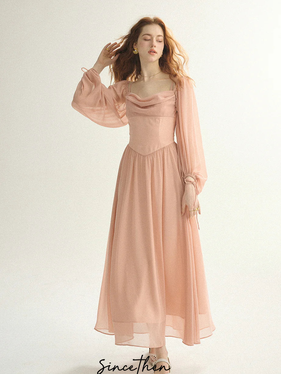 Enchanted Blush Off-Shoulder Gown
