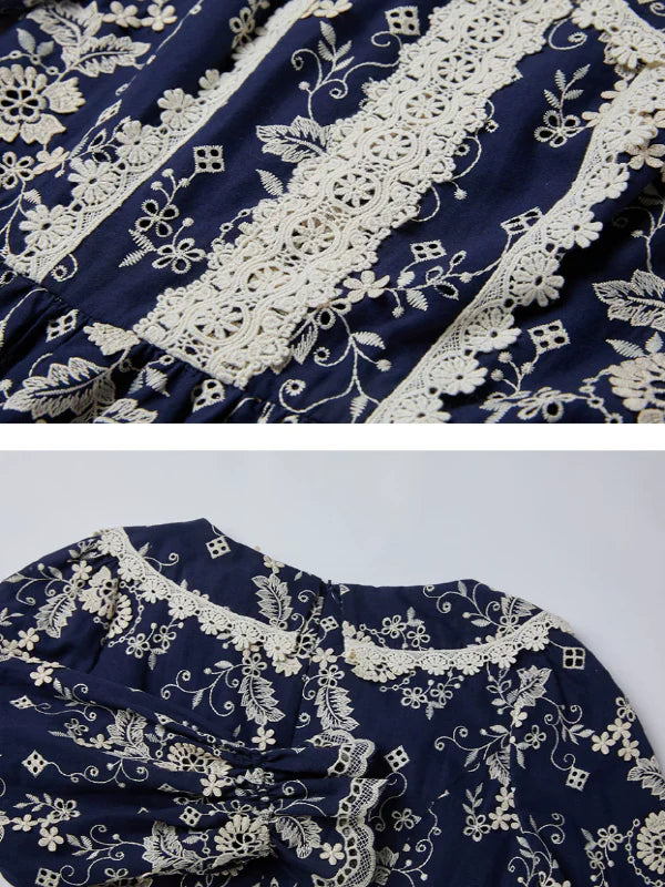 Vintage Floral Frill Dress