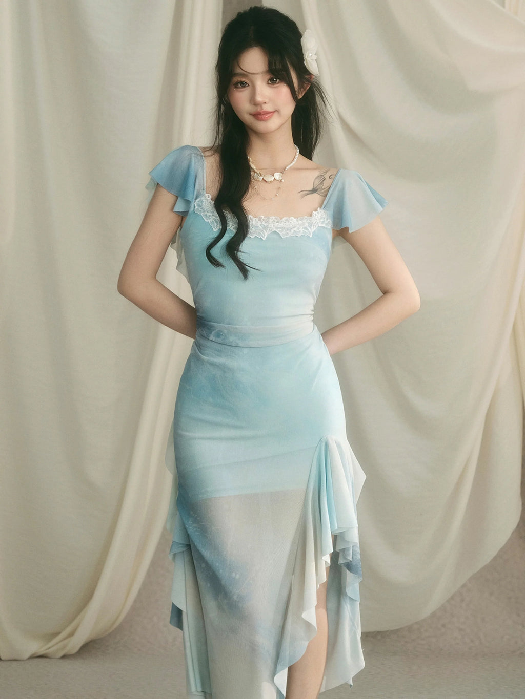 Celestial Blue Fairycore Dress