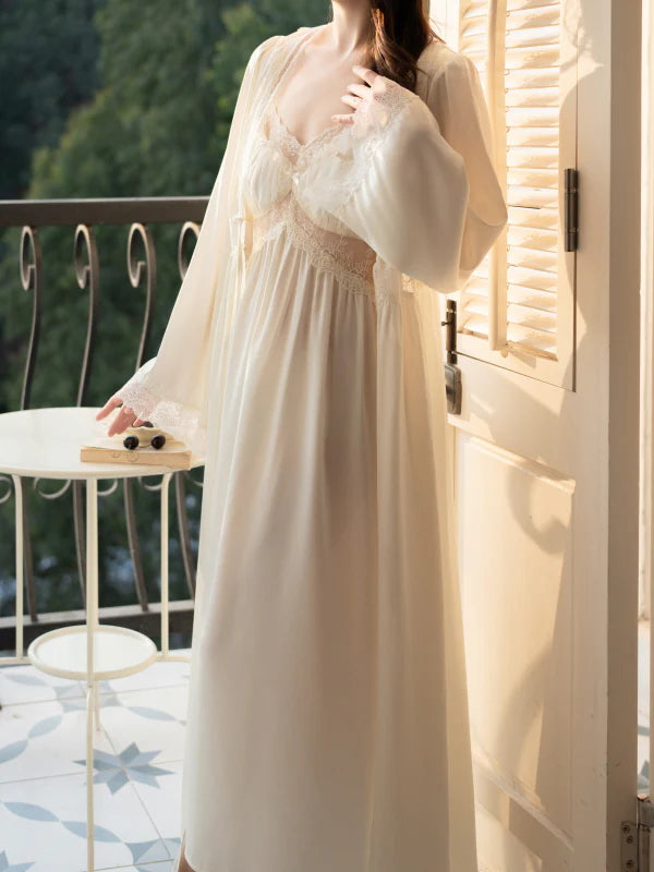 Lace Petal Princess Nightgown Set