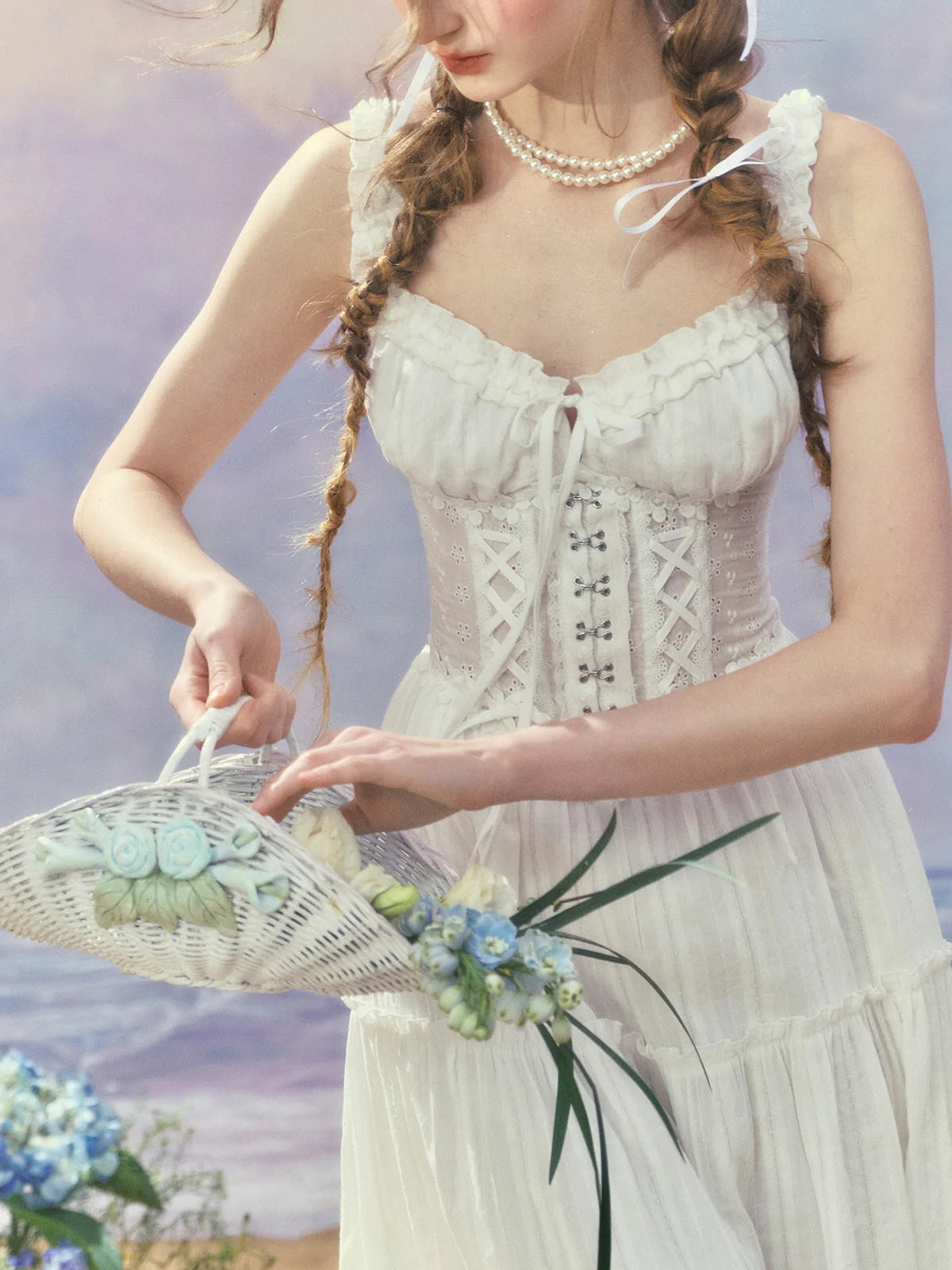Ethereal Princess Whtie Corset Dress