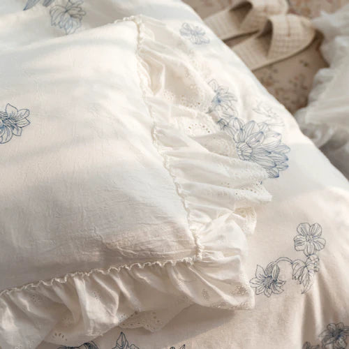 Lace Floral Fragrance Bedding Set