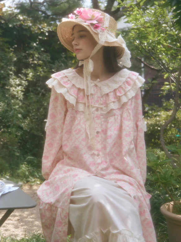 Vintage Rose Lace Nightgown