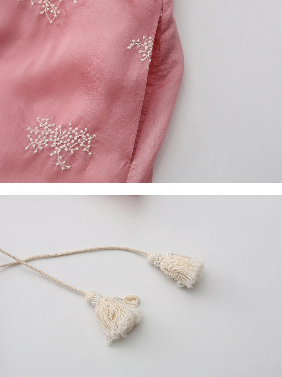 Clara's Retro Pink Elegance Dress