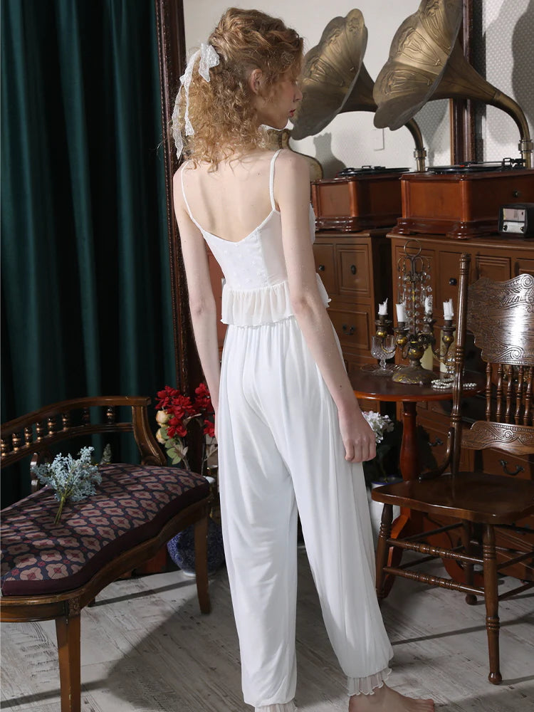 Dreamy Lace-Trim Fairy Pajamas Set